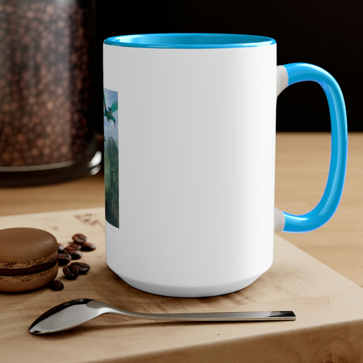 Blue Two Tone Ceramic Sublimation Coffee Mug 15oz